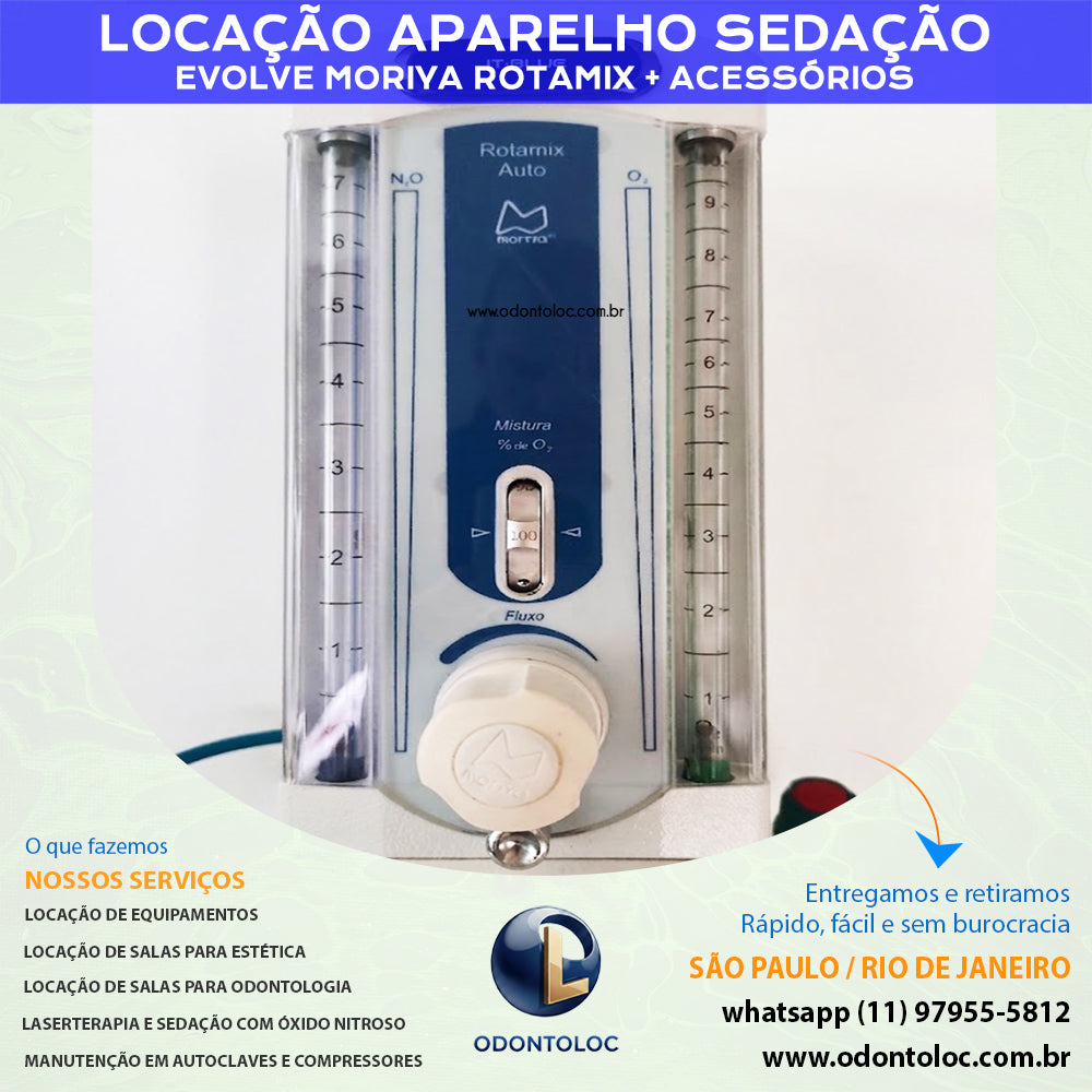 ALUGUE APARELHO DE SEDAÇÃO ROTAMIX - Diária R$ 400,00 em até 12x no cartão (3x sem juros)