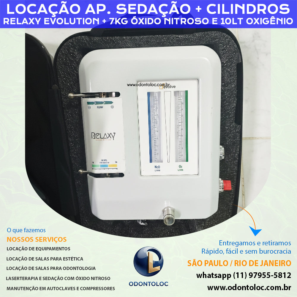 ALUGUE APARELHO DE SEDAÇÃO RELAXY - Diária R$ 400,00 em até 12x no cartão (3x sem juros)