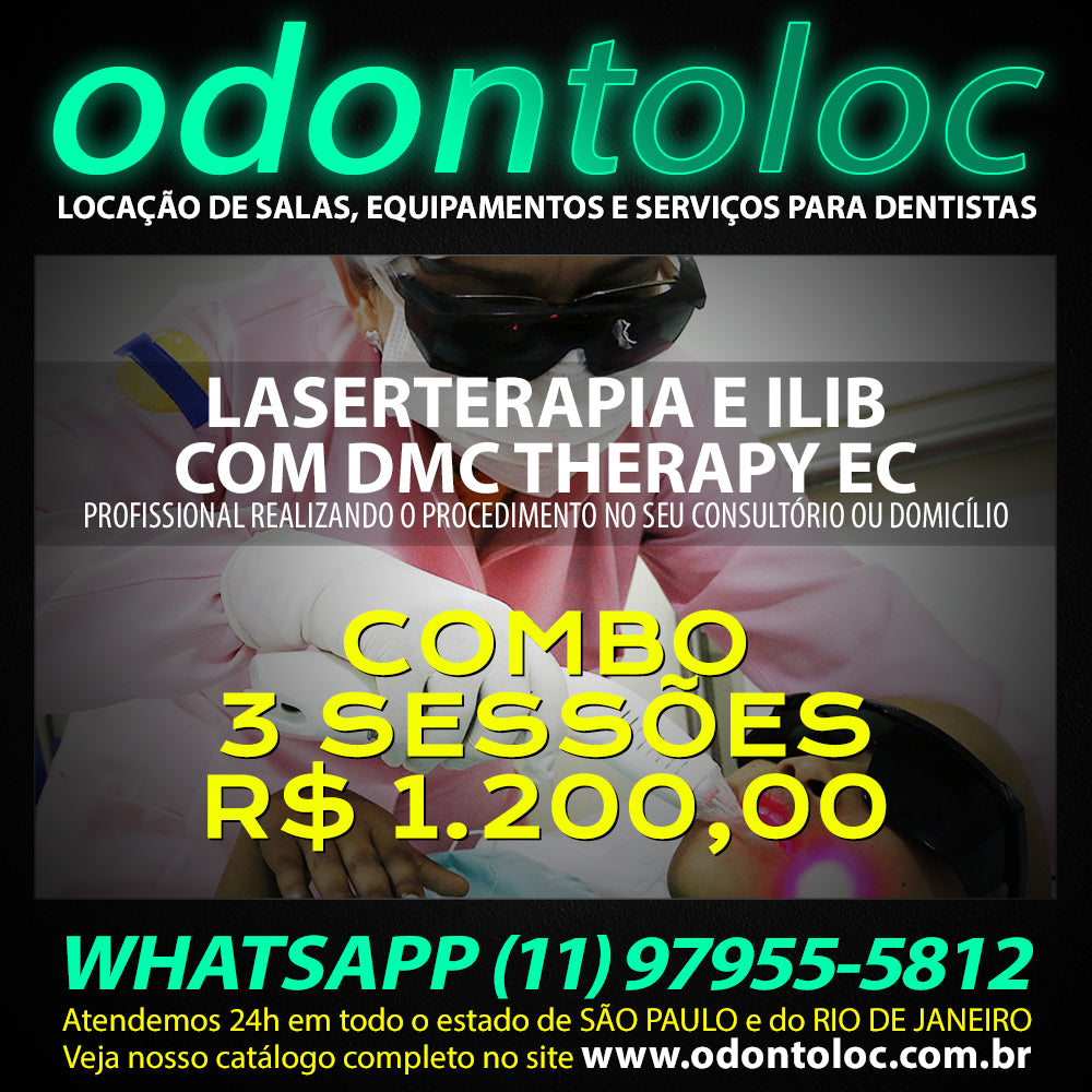 APLICAÇÃO DE LASER + ILIB NO CONSULTÓRIO OU DOMICÍLIO - Combo 3 sessões (1x por semana) por R$ 1.200,00 em até 12x no cartão (3x sem juros)