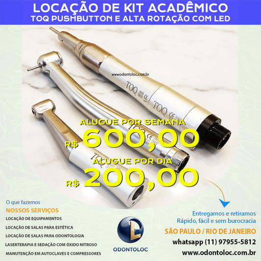 ALUGUE KIT ACADÊMICO LED PUSHBUTTON - Diária R$ 200,00 / Semana R$ 600,00 / Mensal R$ 1.800,00 em até 12x no cartão (3x sem juros)