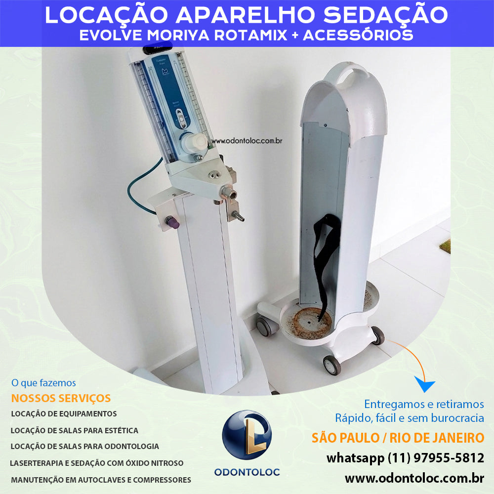 ALUGUE APARELHO DE SEDAÇÃO ROTAMIX - Diária R$ 400,00 em até 12x no cartão (3x sem juros)