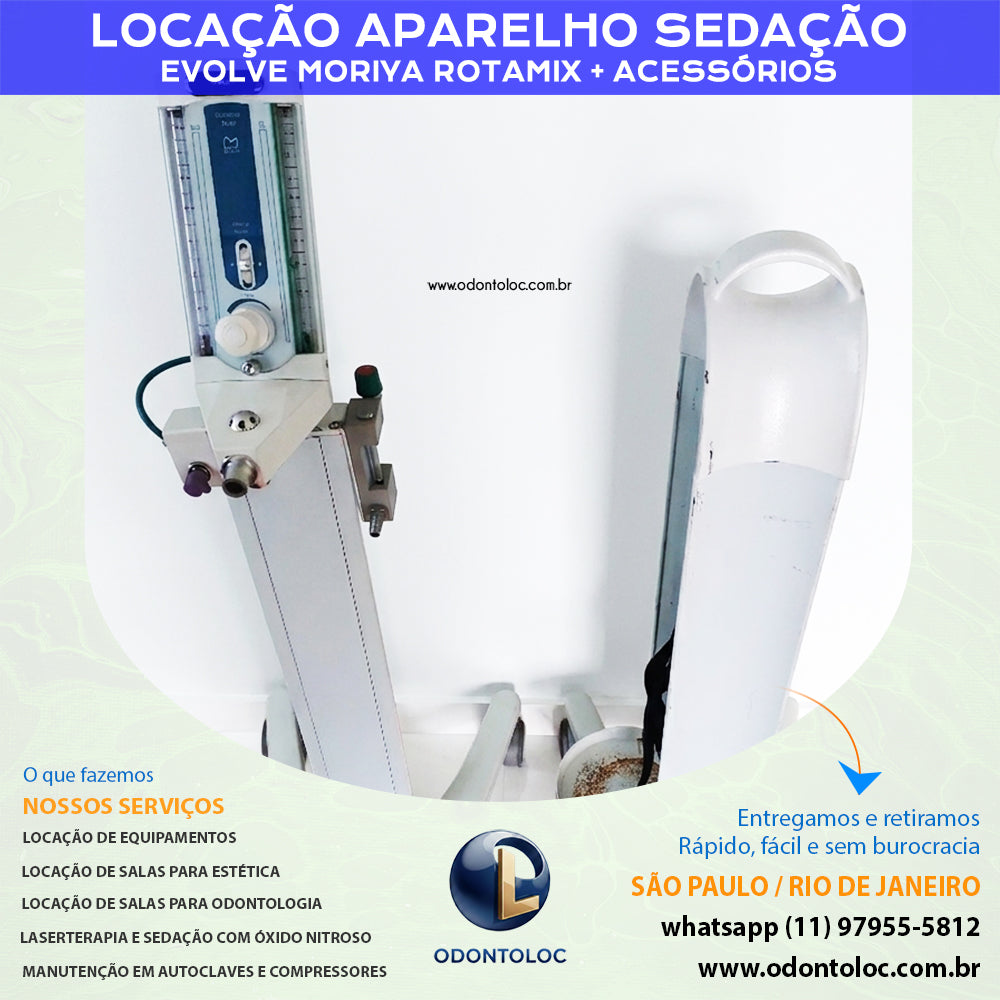 ALUGUE APARELHO DE SEDAÇÃO ROTAMIX - Diária R$ 400,00 em até 12x no cartão (3x sem juros)