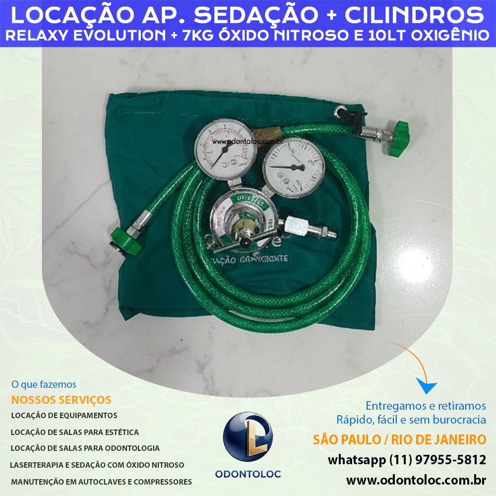 ALUGUE APARELHO DE SEDAÇÃO RELAXY - Diária R$ 400,00 / Mensal R$ 1.200,00 em até 12x no cartão (3x sem juros)