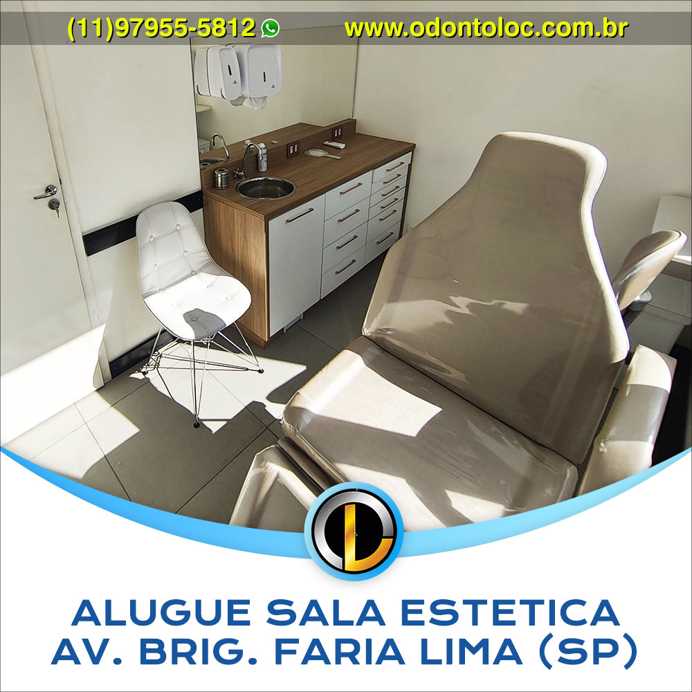 ALUGUE SALA DE ESTÉTICA NA AV. BRIG. FARIA LIMA [SP] - Diária R$ 400,00 / Semana R$ 1.200,00 / Mensal R$ 3.600,00 em até 12x no cartão (3x sem juros)