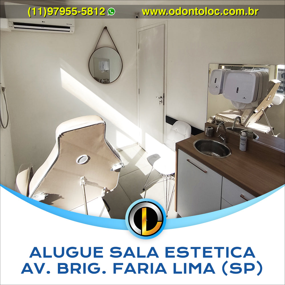 ALUGUE SALA DE ESTÉTICA NA AV. BRIG. FARIA LIMA [SP] - Diária R$ 400,00 / Semana R$ 1.200,00 / Mensal R$ 3.600,00 em até 12x no cartão (3x sem juros)