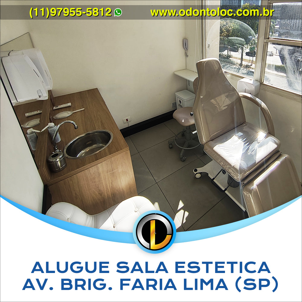 ALUGUE SALA DE ESTÉTICA NA AV. BRIG. FARIA LIMA [SP] - Diária R$ 400,00 / Semana R$ 1.200,00 / Mensal R$ 3.600,00 em até 12x no cartão (3x sem juros)