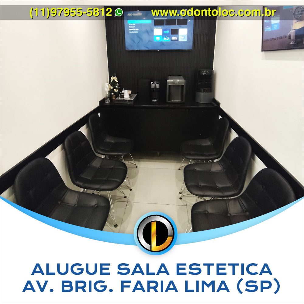 ALUGUE SALA DE ESTÉTICA NA AV. BRIG. FARIA LIMA [SP] - Diária R$ 400,00 / Semana R$ 1.200,00 / Mensal R$ 3.600,00 em até 12x no cartão (3x sem juros)