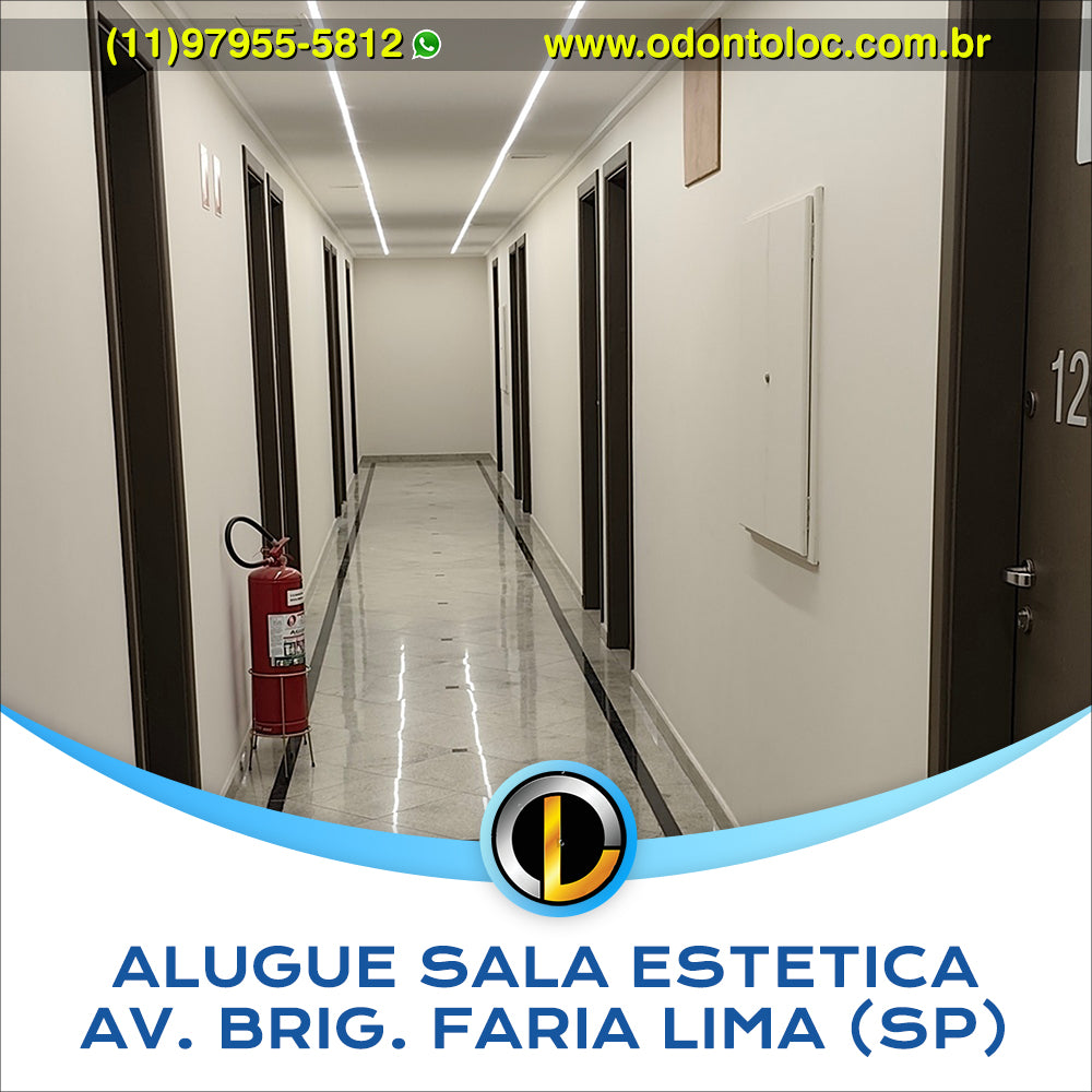 ALUGUE SALA DE ESTÉTICA NA AV. BRIG. FARIA LIMA [SP] - Diária R$ 400,00 / Semana R$ 1.200,00 / Mensal R$ 3.600,00 em até 12x no cartão (3x sem juros)