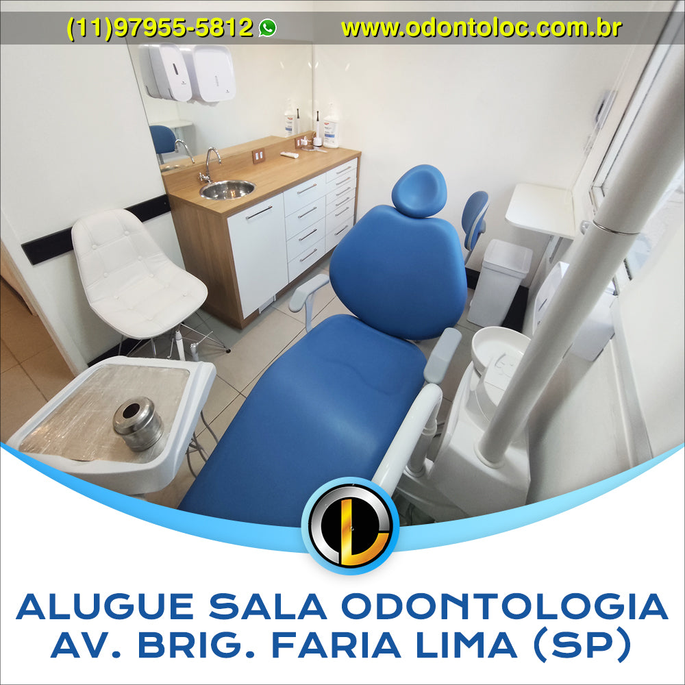 ALUGUE SALA DE ODONTOLOGIA NA AV. BRIG. FARIA LIMA [SP] - Diária R$ 400,00 / Semana R$ 1.200,00 / Mensal R$ 3.600,00 em até 12x no cartão (3x sem juros)