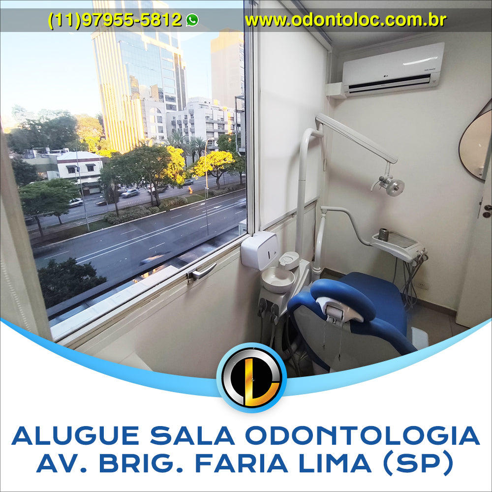 ALUGUE SALA DE ODONTOLOGIA NA AV. BRIG. FARIA LIMA [SP] - Diária R$ 400,00 / Semana R$ 1.200,00 / Mensal R$ 3.600,00 em até 12x no cartão (3x sem juros)