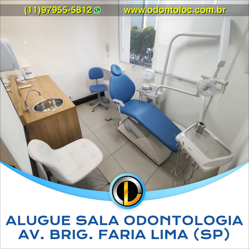 ALUGUE SALA DE ODONTOLOGIA NA AV. BRIG. FARIA LIMA [SP] - Diária R$ 400,00 / Semana R$ 1.200,00 / Mensal R$ 3.600,00 em até 12x no cartão (3x sem juros)