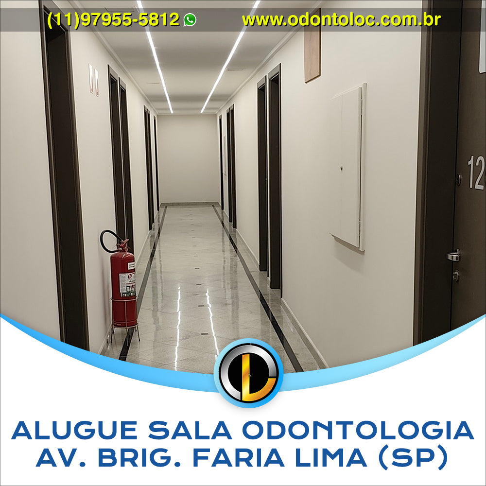 ALUGUE SALA DE ODONTOLOGIA NA AV. BRIG. FARIA LIMA [SP] - Diária R$ 400,00 / Semana R$ 1.200,00 / Mensal R$ 3.600,00 em até 12x no cartão (3x sem juros)
