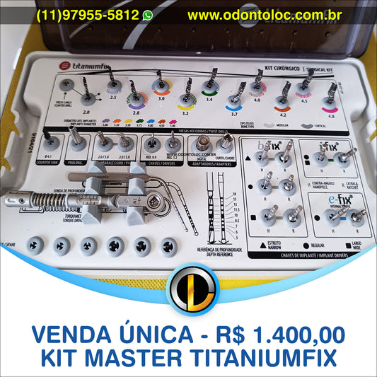 VENDA UNICA - Kit Cirurgico Master TitaniumFix - R$ 1.400,00 em até 12x no cartão (3x sem juros)