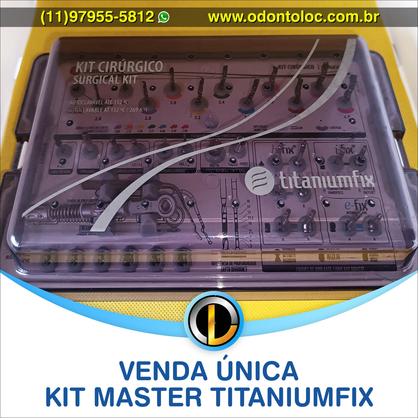 [POUCO USO] VENDA UNICA - Kit Cirurgico Master TitaniumFix - R$ 1.400,00 em até 12x no cartão (3x sem juros)